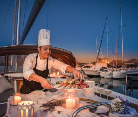 Romantyczna kolacja na żaglowcu na Archipelagu La Maddalena